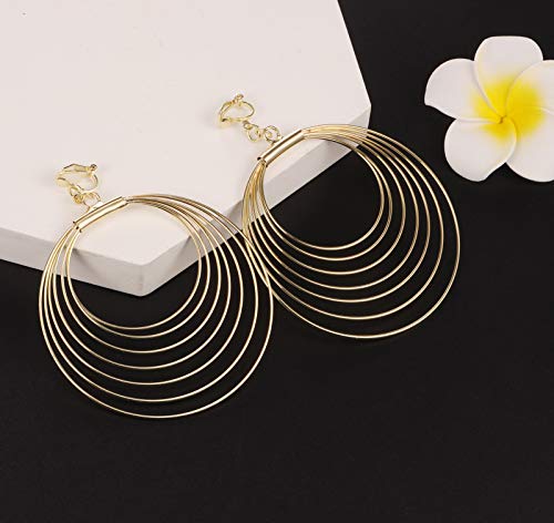 15 Pairs Gold Clip on Earrings for Women Fashion,Lightweight Fake Earrings Set - style: #4-Tassel earrings