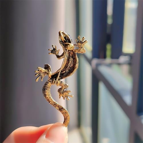 HETICA Animal Brooch for Women, Funny and Cute Flower Brooch Safety Pins Clothing Backpack Hat Decoration Enamel Pins Fashion Women Brooches and Pins Jewelry - style: Geckos