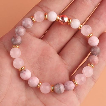 KSQS Healing Stone Bead Bracelet for Women, Natural Gemstones Balance Protection Bracelet, Spiritual Crystal Beads Bracelet Anxiety Relief with Meaning Card - color: Love Awakening