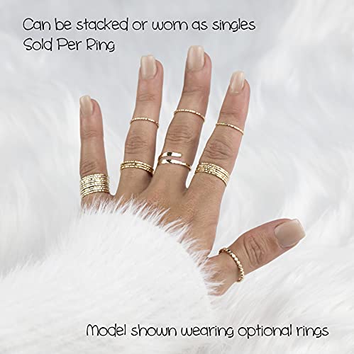 Master Delicate Stacking Rings, Gold, Rose, Silver Sold per 1mm Ring (Size 4 thru 11)