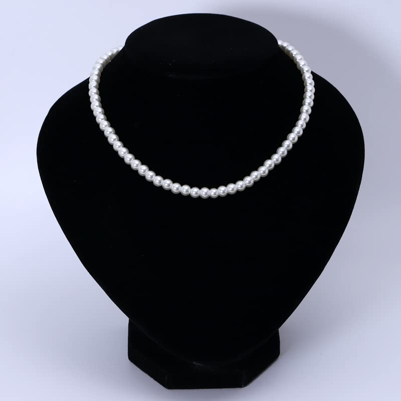 COLORFUL BLING Imitation Pearl Strands Choker Necklace Bracelet With Meaningful Card for Wedding Anniversary Birthday Party Gifts Bridal Jewelry Set - color: 5pcs necklace