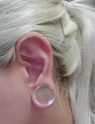6G-30mm Acrylic Gauges for Ear Solid and Hollow Tunnel Plugs Stretcher lightweight Plugs Clear Double Flared Flesh Tunnels Earrings for Women Men - color: Clear:00G = 10mm