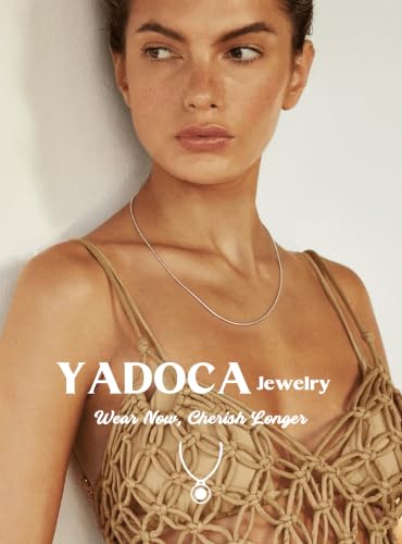 YADOCA Silver Stainless Steel Necklace for Women Non Tarnish - 1mm Thin & Strong Silver Chain Necklace 3Pcs Hypoallergenic Waterproof Summer Beach Jewelry Gift Size 16 18 20 22 24 28 30 Inches