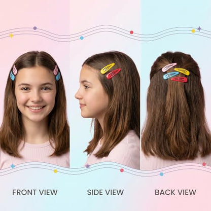 50 Pcs No Crease Hair Clips for Women Styling | Multicolor Styling Essentials for Makeup Application & Hair Styling, Cute Hair Clip Set