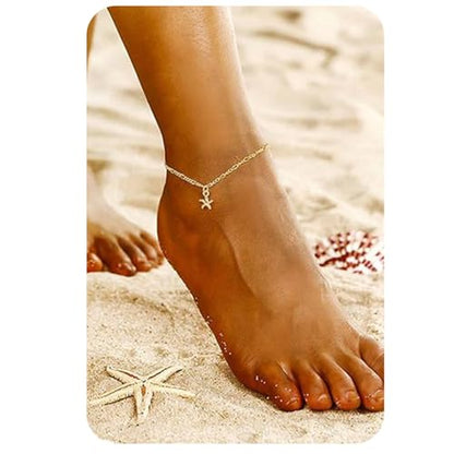 MODRSA Toe Rings for Women Toe Rings and Anklets for Women Toe Ring Adjustable Toe Rings Silver Rose Gold - color: E2-toe rings +anklets -gold