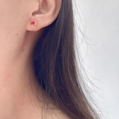 Dazzling Crystal Disco Ball Cartilage Stud Earrings for Women Mom Stainless Steel Austrian Colorful 6mm/8mm CZ Tragus Screw Flat Back Helix Tiny Studs Earring Fashion 60's 70's Jewelry Prom Party 20G - color: Colorful,6mm