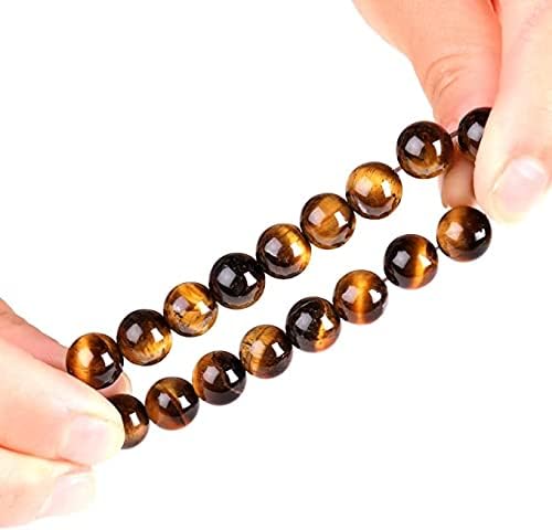 WFJ Black Obsidian Hematite Triple Protection Bracelets Set - Tiger Eye Beaded Natural Stone Bracelet for Men Women Gemstone (10MM) - color: Tiger's Eye Set of 4