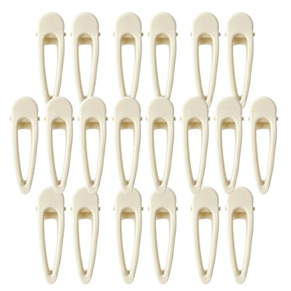 Elegant Hair Clips for Women, Premium Metal Barrettes with Anti-Slip Design - Stylish Hair Accessories for Daily & Party Hairstyles (20, White) - color: White