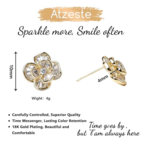 Shiny Gold Butterfly Earrings for Women | 14K Real Gold Plated Butterfly Earrings for Women, Dainty & Trendy Butterfly Stud Earrings for Fashion Jewelry Gifts - color: AZ28