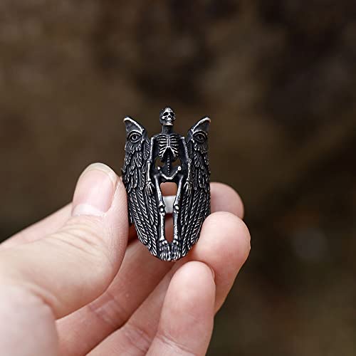 2023 Skull Ring Cool Evil Death Punk Rock Stainless Steel Rings Aly Style Jewelry - style: R1068