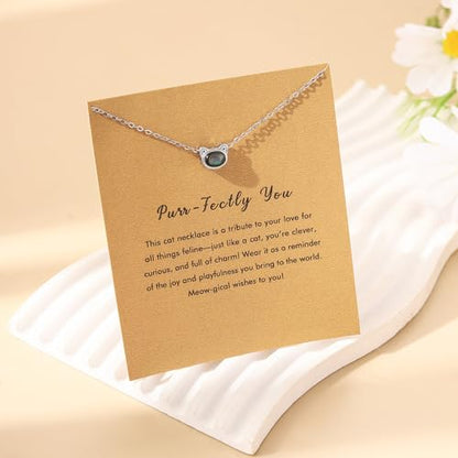 RZKING Silvery Necklace for Women, Gifts for Friend Mom Daughter Teacher - style: Cat