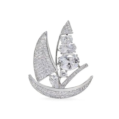 Luxury Camellia Flower Brooch, Sparkling Crystal & Rhinestone Pin with Teardrop Pendant for Women, Elegant Statement Jewelry for Wedding, Party, or Daily Wear - style: Art Deco