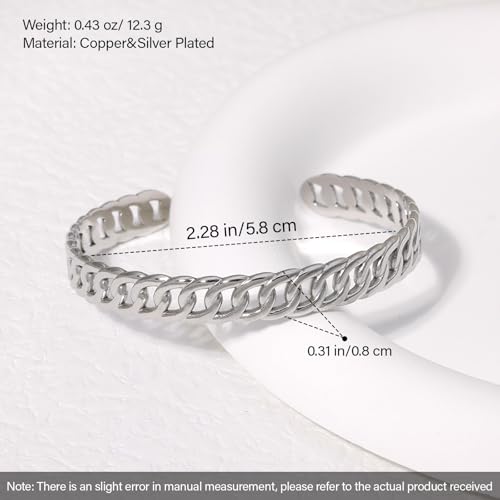 925 Sterling Silver Bangles For Women Handmade Silver Bangles Open Adjustable Bangle Bracelets For Women Silver Open Cuff Bracelets Stackable Wrap Bangles Festival Jewelry Gifts - color: Style 20