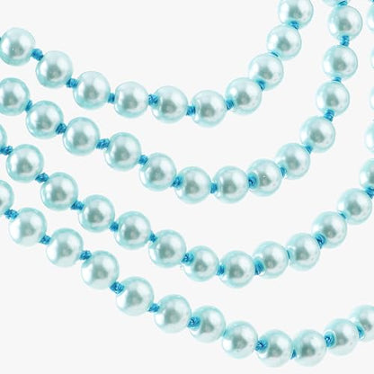 BABEYOND Long Pearl Necklace Faux Pearls Necklace Set Beaded Long Pearls Necklace 1920s Gatsby Costume Jewelry - color: Blue