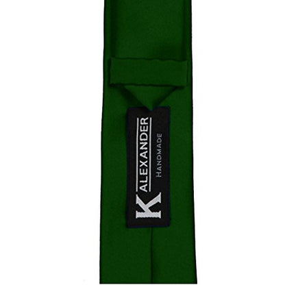 K. Alexander Skinny Ties - Multiple Solid Colors - Classic 2" width - color: Hunter Green