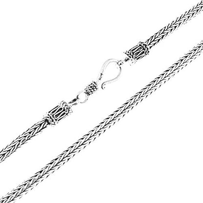 3mm Tulang Naga Handmade Bali Snake Chain 925 Sterling Silver Bracelet Anklet