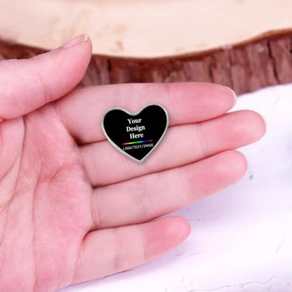 Custom Lapel Pins With Logo - Custom Pins Customized Buttons for men Customized Pin Bulk - color: Love-Silver