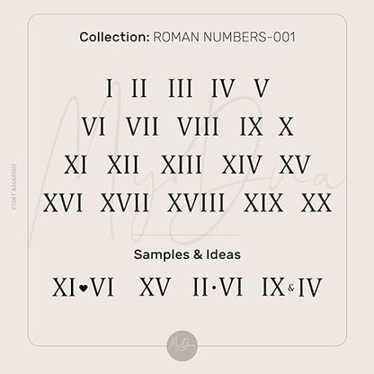 Personalized Roman Numbers Gold Ring - Engraved Initials Design - Custom Gold Signet - Unisex Jewelry