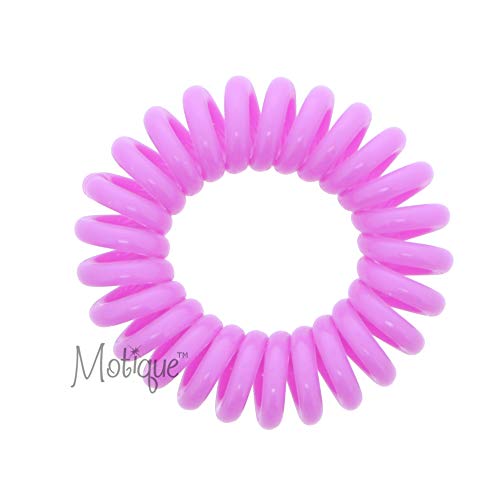 Small Coil Hair Ties For Girls - Set of 6 Purple - color: Purple