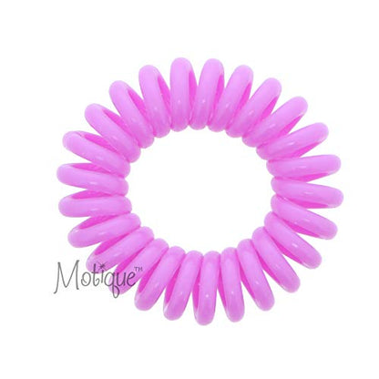 Small Coil Hair Ties For Girls - Set of 6 Purple - color: Purple