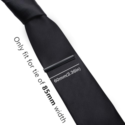 HONEY BEAR 5cm/5.4cm/6cm Mens Tie Clip Bar for Normal Size Steel Business Wedding Gift 1.97"/2.12"/2.36" - style: 6cm Matte Black