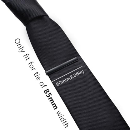 HONEY BEAR 5cm/5.4cm/6cm Mens Tie Clip Bar for Normal Size Steel Business Wedding Gift 1.97"/2.12"/2.36" - style: 6cm Matte Black