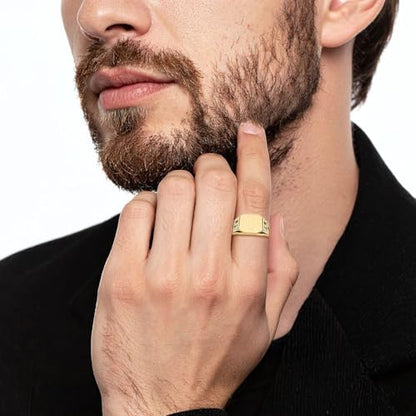 IceCarats 14K Solid Yellow Gold Filigree Signet Ring
