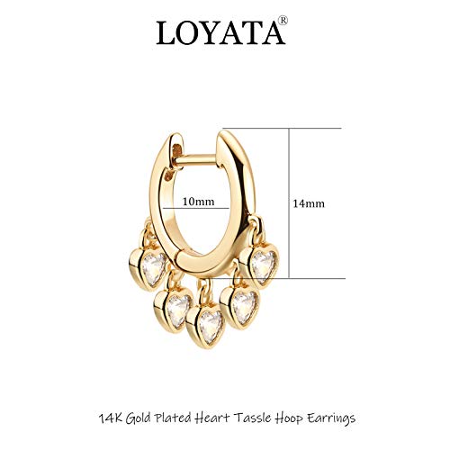 LOYATA Gold Huggie Hoop Earrings 14K Gold Plated Dainty Small Simple Hypoallergenic Jewelry Gift for Women - style: Hoop-Dot