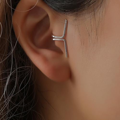Ear Cuff Earrings for Women Ear Cuffs Non Piercing Clip on Cartilage Earring Fake Earrings Jewelry for Women - color: B