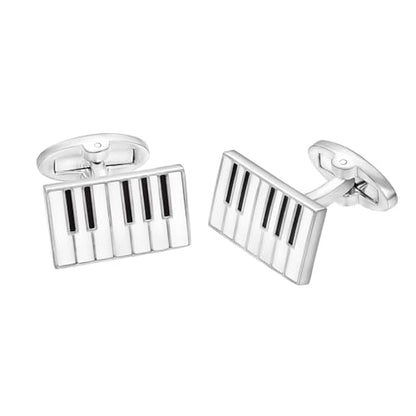 Yoursfs Novelty Sunflower/Love Knot/Architect Cufflinks for Men Funny Stainless Steel Cufflinks Personalized Cuff links Wedding Gift Fashion Jewelry - style: Piano Key Cufflinks