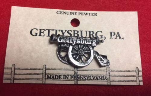 Gettysburg Cannon Pewter Lapel PIN HAT TAC New