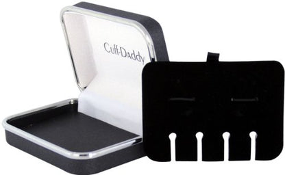 Men's Tuxedo Cufflinks and Studs Set – Genuine Black Onyx & Silver Tone Formal Jewelry – Wedding, Black Tie, Gala & Formal Dinner Accessories – Groomsmen Gift in Presentation Box