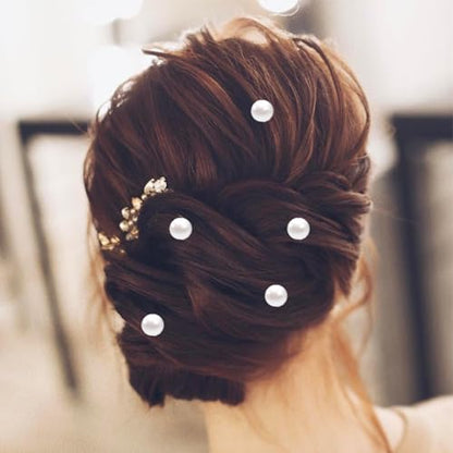 50 Pieces Crystal Twisters Spiral Set Bridal Rhinestone Gems Hair Pins Silver Coil Hair Gems Hair Clips for Wedding Party Prom with Clear Box for Women Girls Party Gift(Diamond and Pearl Style) - color: Pearl and Diamond