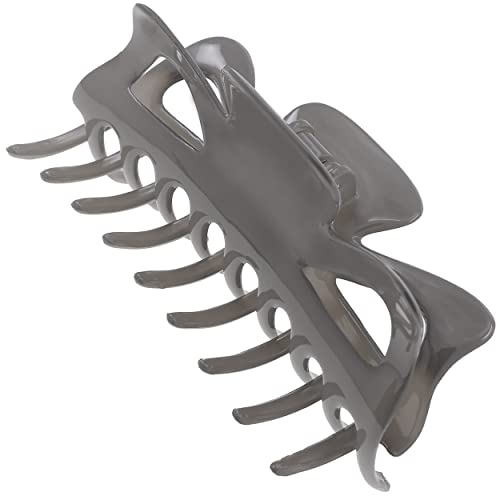Camila Paris CP3505 French Large Hair Clips for Women Thick Hair for Long Curly Wavy Hair, Girls Hair Claw Clip, Durable Styling Big Claw Clip for Thick Hair, Strong Hold No Slip Grip, Made in France - color: Gray 4.5"