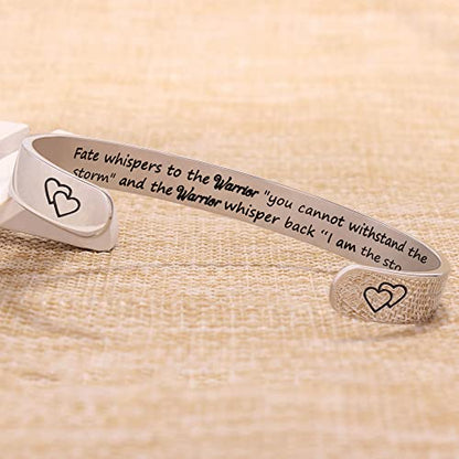 Btysun Bracelets for Women Mothers Day Bracelet Gifts from Daughter Inspirational Gifts for Women Graduation Gifts for Her Motivational Birthday Cuff Bangle Friendship Personalized Mantra Jewelry… - style: 1 Fate whispers to the warrior ... I am the storm