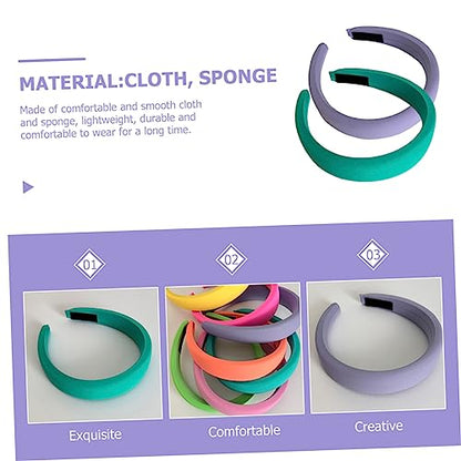 VALICLUD 2pcs Wide Padded Headband Comfortable Fabric Hair Accessories for Women for Daily Wear Sports and Special Occasions Lightweight and Durable Design
