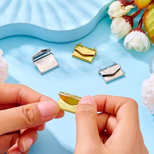Elecrelive Locket Pendants Photo Frame Charms Memory Photo Charms Heart Locket Photo Frame Pendants - color: 2 Colors - Rectangle
