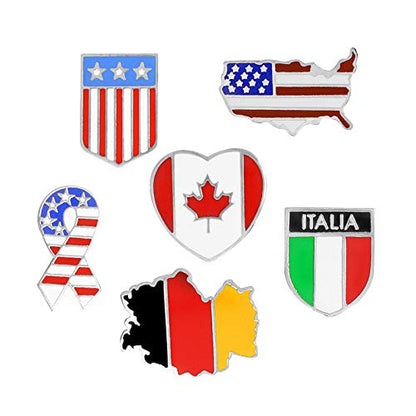 Premium Handmade Enamel Lapel Pin Brooch Badge - color: American Ribbon, size: 1 Pin