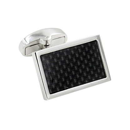 Carbon Fiber Cufflinks | Groomsmen Cuff Links | 5 Yr Warranty | Cufflinks Box Inc | Gift for Men | Black Cufflinks