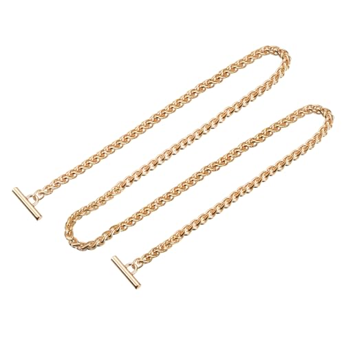 uxcell Iron Flat Chain Strap, 47" Handbag Chains Accessories Purse Chain Straps with Toggle Clasps for Shoulder Bags Cross Body DIY, Gold Tone - color: Gold Tone, size: 47"