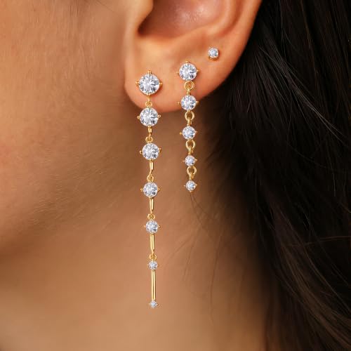 Ritach Dangle Earrings for Women 14k Gold Formal Fringe Long Dangle Tassel Earrings Chandelier Jewelry for Party Prom - style: NST-C