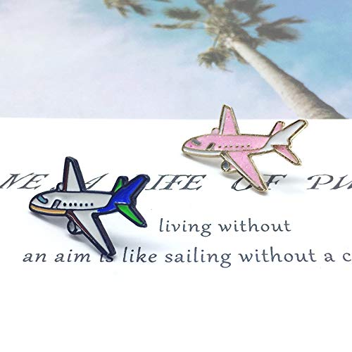 Premium Handmade Enamel Lapel Pin Brooch Badge - color: Get Away Plane, size: 1 Pin