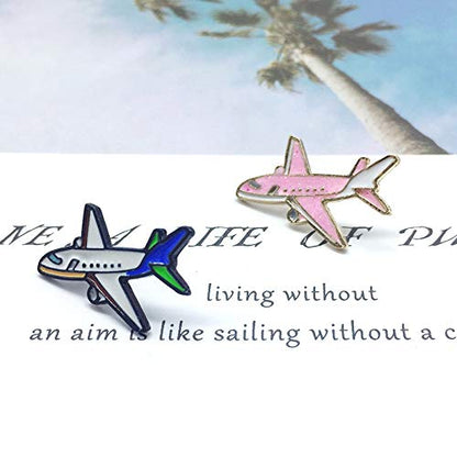 Premium Handmade Enamel Lapel Pin Brooch Badge - color: Get Away Plane, size: 1 Pin