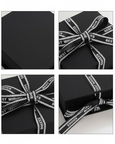 Flip Up Jewelry Gift Box, 12 Pack Velvet Lined Earring Box with Ribbon, Necklace & Bracelet Packaging, Small Jewelry Organizer, Ring & Bracelet Box, Travel Jewelry Case, 4.2 x 4 x 1.38 Inches (Black) - color: Black