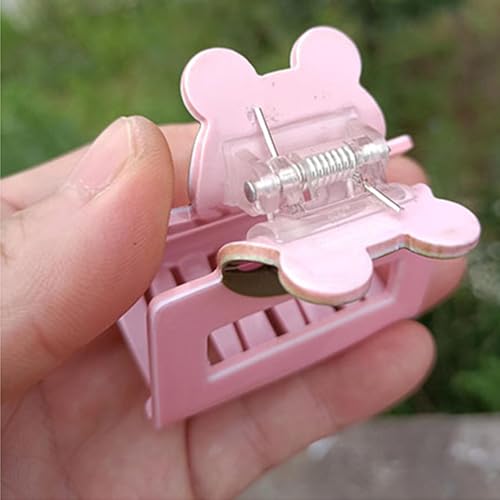 NICENEEDED 8 PCS Hair Claw Clip Spring Replacement Sliver, Clip Spring with Central Axle Rod, Hairpin Squre Rectangle Butterfly Jaw Clamp Repair Parts