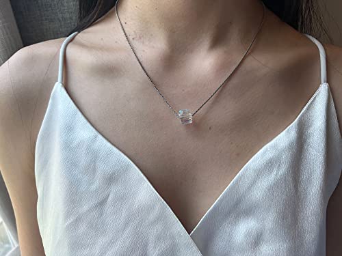 4 Pieces Fashion Colorful Starlight Crystal Rhinstone Pendant Necklace Earring Bracelet Jewelry Set for Women Lady Wedding Birthday Party
