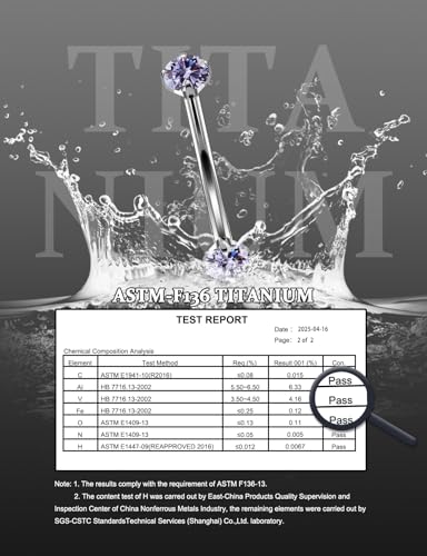 16G Astm F136 Titanium Eyebrow Piercing Jewelry Curved Barbell Eyebrow Ring Vertical Labret Lip Jewelry Daith Rook Earrings Navel Small Belly Button Ring Piercing Jewelry for Women Men CZ - style: 16G, 8MM Length, Purple CZ
