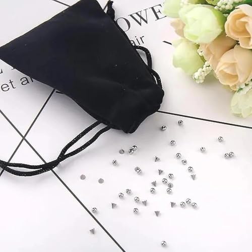80pcs 16G/14G 316L Surgical Steel Piercing Balls Spikes for Externally Threaded Piercing Jewelry Men Women Piercing Barbell Parts for Eyebrow Nose Ear Lip Tongue Nipple Navel Belly Body Jewelry - size: 14G-5mm