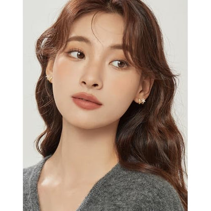 Dainty Gold Huggie Hoop Earrings for Women - 18K Gold Plated Cubic Zirconia Lightweight Mini Double Hoops Earrings for Everyday Wear - style: 2 Pairs Small Hoop