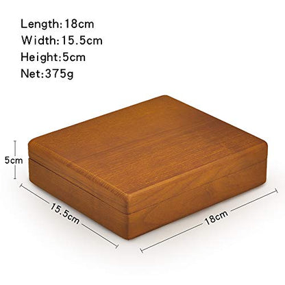 Oirlv Solid Wood Ring Jewelry Box Organizer Earrings Jewelry Drawer Organizer Tray with Lid (Grey) - color: Grey Box